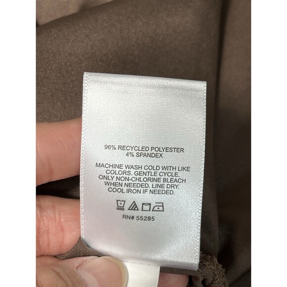 Express Satin Off The Shoulder Long Sleeve Top Brown Sz S - Picture 10 of 13